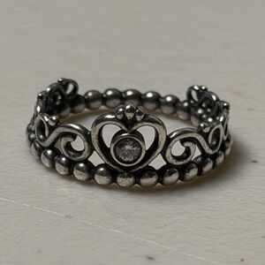 Pandora Princess Tiara Size 7 Sterling Silver Ring